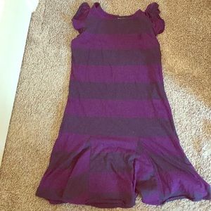 Ralph Lauren purple black striped dress